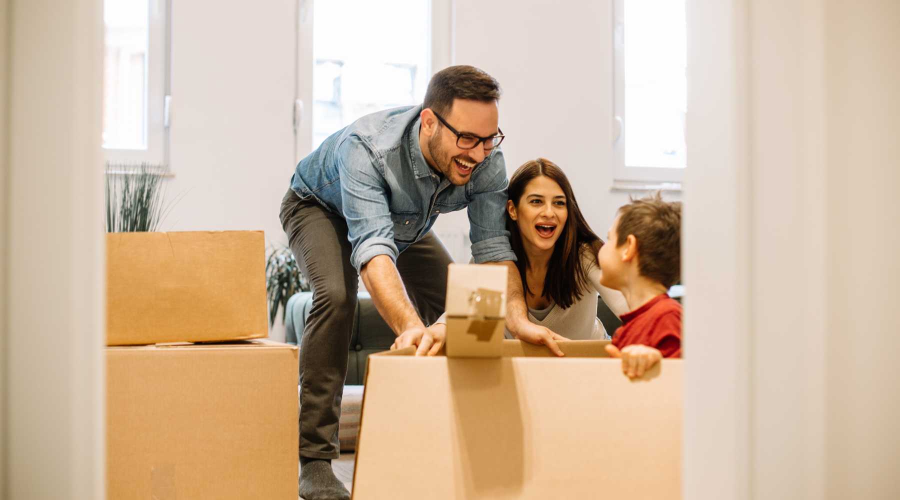 Image: Supplied A family moving into a new apartment