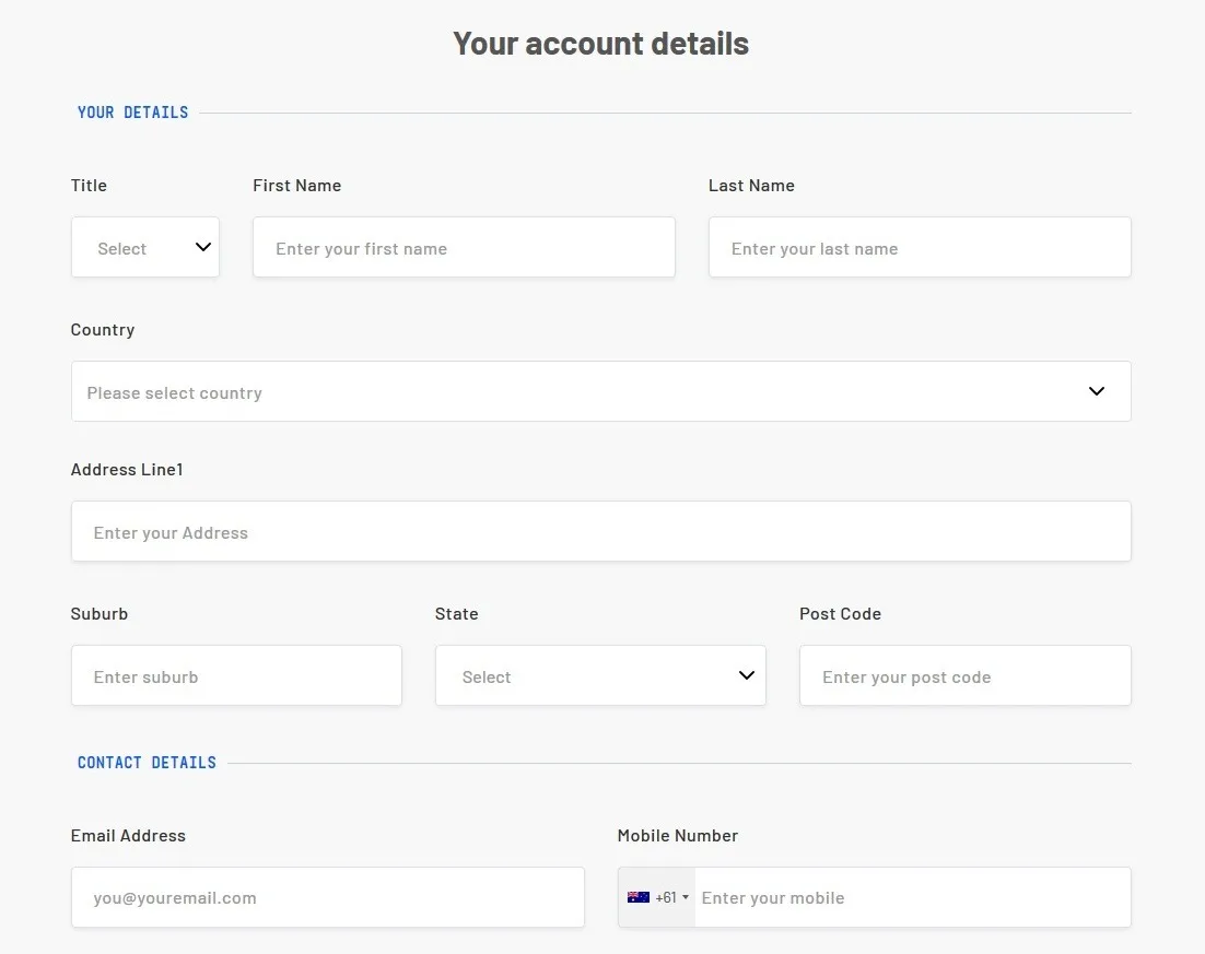 Step 3: Enter your personal details