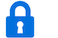 Image: Infogram Blue icon of a padlock