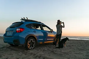 Woman photographing