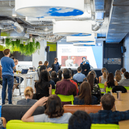 Finder staff in lounge