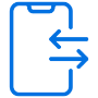 Image: Finder phone with arrows pointing to opposite direction