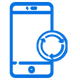 Image: Supplied phone with rollover symbol