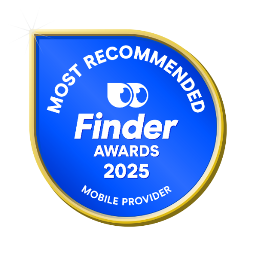 Most Recommended Mobile Provider badge